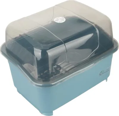 Obrázok produktu pre Organizér na sušenie riadu Dish Bowl Cutlery Holder s odtokovou doskou a priehľadným vekom