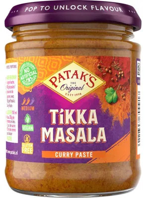 Produktbild von Patak's Tikka Masala Paste 165g – Aromatische indische Gewürzpaste für authentische Gerichte