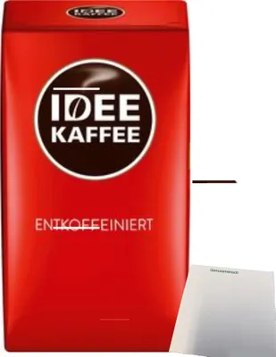 Produktbild von Idee Kaffee entcoffeiniert Filterkaffee (500g Packung) + usy Block