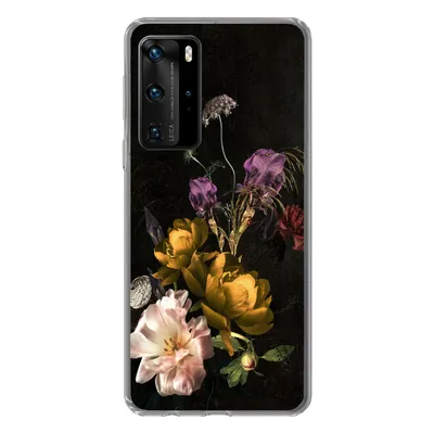 Produktbild von MuchoWow® Handyhülle Schutzhülle Hülle für Huawei P40 Pro Blumen - Muster - Pflanzen Silikon Softcase Handy Hülle - Schutz