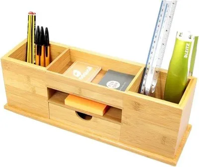 Produktbild von Famanu Schreibtisch-Organizer mit Schublade – breiter Schrein-Organizer – 5 Fächer