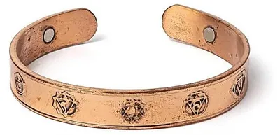 Immagine prodotto di Bracciale In Rame Simboli Chakra Magnetico - ±8 Mm Confezione Da 2 Pz