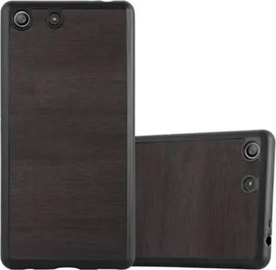 Immagine prodotto di Cadorabo custodia per cellulare per Sony Xperia M5 in nero Copertura protettiva Custodia Cover TPU silicone