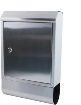 Produktbild von Briefkasten mit Zeitungsfach Edelstahl 43x30 Postkasten