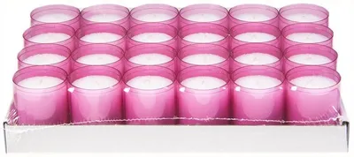 Produktbild von 4x Sovie® Refill Kerzen in Rosa 24 Stück im Tray - Brenndauer ca. 24 Stunden
