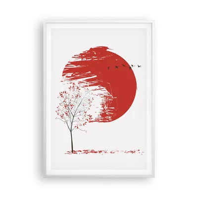 Produktbild von Gerahmtes Poster - Weißer Rahmen - Japan Blume Kirschen - 70x100 cm - Wand Bild - Wanddeko - Wandbilder - Kunstposter - Wandposter - Bilderrahmen - Bilder - Kunstdruck - P2WPA70x100-5063