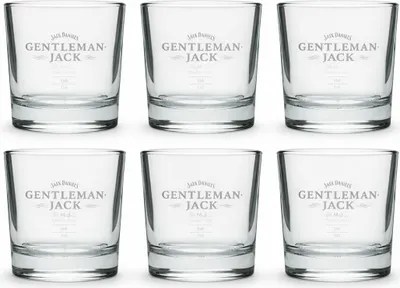 Produktbild von Jack Daniel’s Gentleman Jack Whiskygläser – 6er Set – Original Tumbler – 2cl & 4cl geeicht – Premium Whiskeygläser