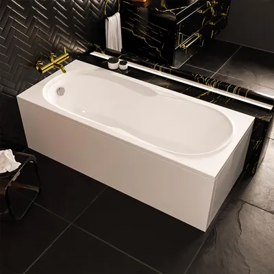 Produktbild von ECOLAM Badewanne Rechteckbadewanne 150x70 cm Sekwana Acrylwanne + Schürze Füße Ablauf Wanne