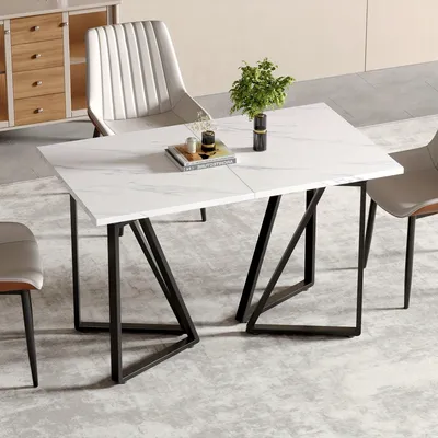Immagine prodotto di Tavolo pieghevole - Tavolo allungabile - Tavolo da pranzo estensibile - Tavolo pieghevole - Tavolo da cucina multifunzionale