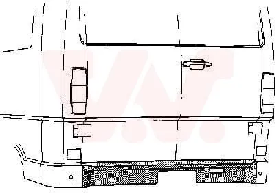 Produktbild von VAN WEZEL Heckwand 3070136 passend für MERCEDES-BENZ T1 Kasten (602)