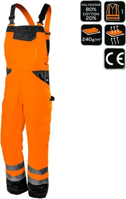 Obrázok produktu pre Neo pracovné montérky s reflexnými prvkami oranžové, neónovo žlté oranžové S