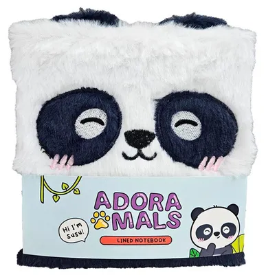 Productafbeelding van Puckator Pluche Panda Knuffel A5 - Premium Notitieboekje met Knuffel