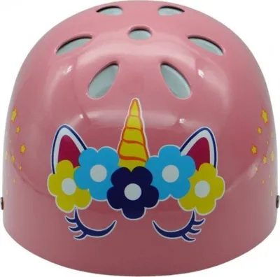 Produktbild von Helm für Kinder aus der Einhorn-Serie in der Farbe Rosa, erhältlich in Größe S