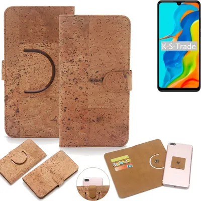 Produktbild von K-S-Trade Handy-Hülle Schutz-Hülle kompatibel mit Huawei P30 lite New Edition Handyhülle Schutzhülle Korkhülle Kork-Hülle 1x