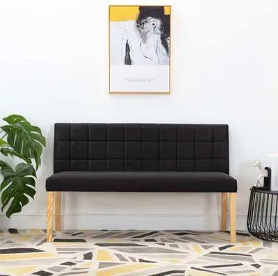 Produktbild von vidaXL Bank 140 cm Schwarz Samt