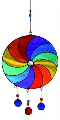 Produktbild von Suncatcher "Spirale" Fiberglas bunt 14x24cm