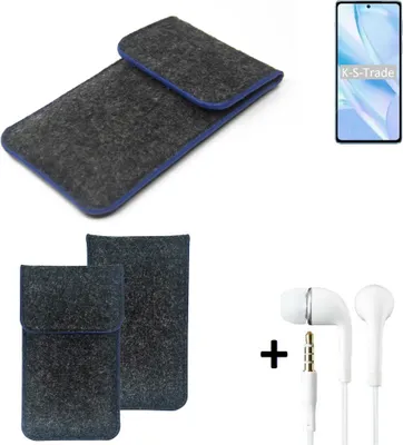 Produktbild von K-S-Trade Handy Schutz Hülle kompatibel mit Motorola Edge S Pro Schutzhülle Handyhülle Filztasche Pouch Tasche Case Sleeve Filzhülle dunkelgrau,