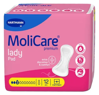 Image de Hartmann Molicare Premium Lady Pads 3 gouttes - 1 paquet de 12 protections