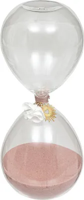 Produktbild von Sanduhr aus glas "floral" h20cm - Atmosphera créateur d'intérieur