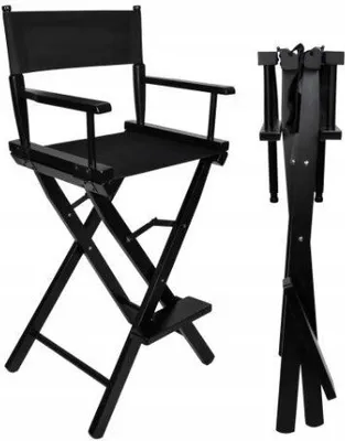 Produktbild von Beautylushh Wooden Makeup Chair Black - Schminkhocker - Schminkstuhl - Klapphocker - Klappstuhl