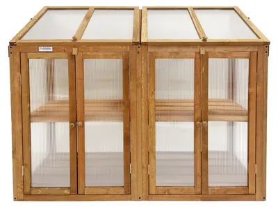 Produktbild von Lendo Online Gewächshaus 120x49x97,5 cm Kiefernholz PC Braun