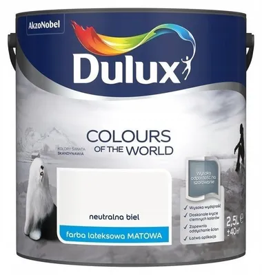 Produktbild von Latex Wand- & Deckenfarbe Innen, Neutralweiß matt, scheuerbeständig, 2,5 L