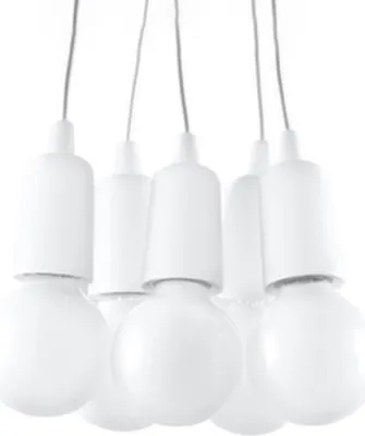 Produktbild von Hängeleuchte DIEGO 5 weiß 5xE27 15W PVC 90x25x25cm Sollux Lighting