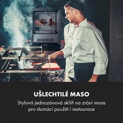 Obrázek produktu pro KlarsteinSteakhouse Pro 98, lednice na zrání masa, 98 l, 1 zóna, 1-25 °C, dotykové ovládání, panoramatické okno