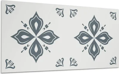 Produktbild von Blumenmotiv In Einem Kreuz – Selbstklebende Fliesen – Wandverkleidung – Wandpaneel – PVC Fliesen – Vinylflisen – PCV Flisen – Selbstklebend – Wanddeko – 6 Stück 60 x 30 cm