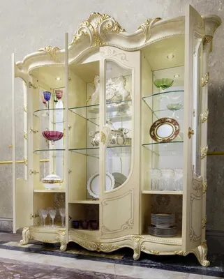 Produktbild von Wohnzimmer Schau Schränke Italienische Möbel Vitrine Glas Schrank Vitrinen Neu