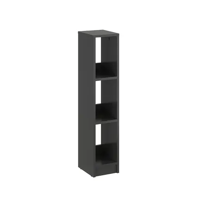 Produktbild von KOMTO Bücherregal Anthrazit – Schmales Regal 20 cm Breit, Book Shelf mit 3 Fächern, Standregal | LAKO 96,9 x 20 x 24 cm
