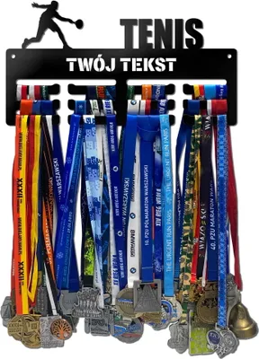 Zdjęcie produktu dla Wieszak na medale TENIS twoje imię dowolny tekst 29.1
