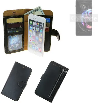 Produktbild von K-S-Trade Schutz Hülle kompatibel mit Motorola Edge 20 Pro Klapphülle Case Phone cover Slim Handytasche Handy Hülle schwarz aus Kunstleder (1 Stk)