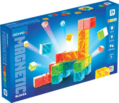 Zdjęcie produktu dla Bloki Magnetyczne Geomag Gems 24 Szt