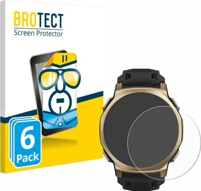 Produktbild von 6x Für Huami Amazfit T-Rex 3 Pro (44 mm) Schutzfolie BROTECT Displayschutz Display Schutz Folie Klar Transparent
