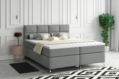 Produktbild von VELAR Boxspringbett mit bettkasten "NICEA", 180 cm,  Grau