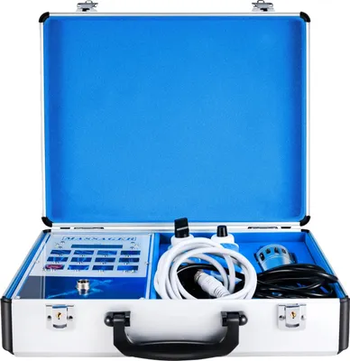 Image de Appareil de thérapie par ondes de choc, traitement non invasif, design portable, bleu