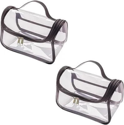 Productafbeelding van Set van 2 Transparante Makeup Tassen van Hoogwaardige PVC