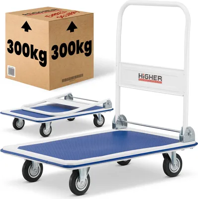 Zdjęcie produktu dla Wózek platformowy transportowy warsztatowy magazynowy HIGHER 300kg PH300