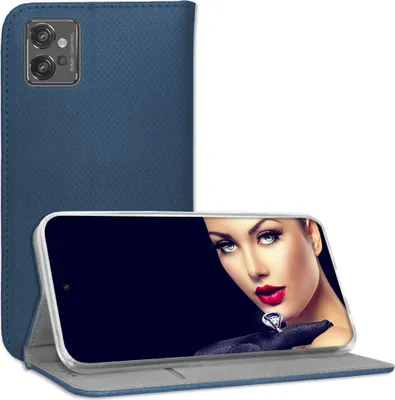 Produktbild von Bookstyle Schutzhülle Klapphülle Schutztasche Etui Cover für Motorola Moto G32 (6.5'') - Blau