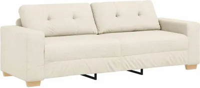 Produktbild von vidaXL 3-Sitzer-Sofa Beige 220 cm Leinenmischgewebe