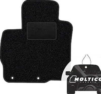 Produktbild von moto-MOLTICO Fahrer Fußmatte Auto Velours Fahrerseite Autoteppiche Schwarz Fahrermatte 1-teilig passend für Mitsubishi Eclipse 1992-1995