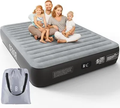 Immagine prodotto di Materasso gonfiabile matrimoniale Famanu con pompa integrata - altezza 33 cm
