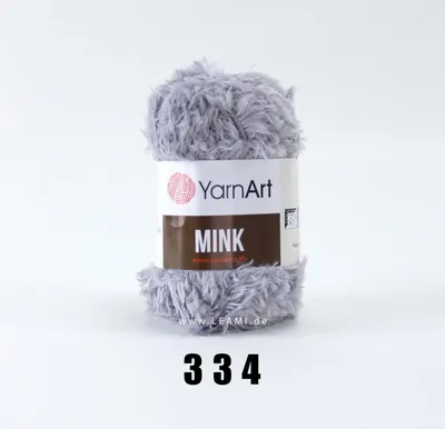 Produktbild von YarnArt Mink, Effektgarn, Flauschgarn, leami, leamigurumi 334 hellgrau