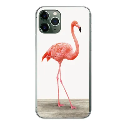 Produktbild von MuchoWow® Handyhülle Schutzhülle Hülle für iPhone 11 Pro Flamingo - Rosa - Vogel - Mädchen - Jungen - Kind Silikon Softcase Handy Hülle - Handy
