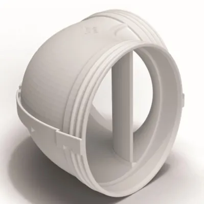 Obrázek produktu pro Kruhová trubka Ø 150 mm, ventilační koleno 90°, koleno pro odvod vzduchu, odsavač par do kuchyně