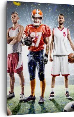 Produktbild von Bild auf Leinwand - Leinwandbild - Einteilig - Sport Sportler - 80x120cm - Wand Bild - Wanddeko - Wandbilder - Leinwanddruck - Kunstdruck - Wanddekoration - Leinwand bilder - Wandbild - PA80x120-3873