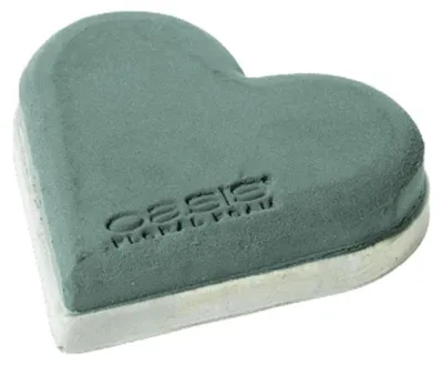 Produktbild von Herz Steckschaum ECObase 19x20x4,5cm Praktika Steckmoos Steckmasse grün Hochzeit
