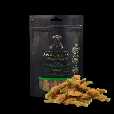 Produktbild von SNACKIES Feine Hühnerbrust mit Spinat 170 g