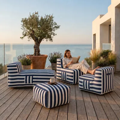 Produktbild von MUFFO Gartenlounge-Set SOFT SET 3 Blau